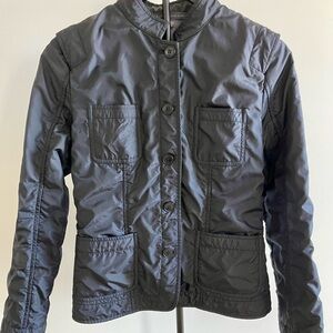 Bernadette Conte Black Lightweight Nylon Windbreaker Jacket